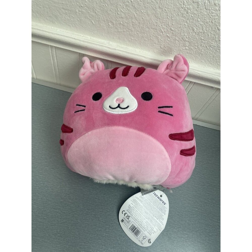 Squishmallows “FlipaMallows”  8” Geraldine And Malu Pink Cat And Grey Dog - Picture 10 of 10